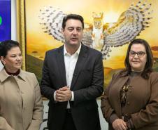 Curitiba, 05 de agosto de 2025 - O governador Carlos Massa Ratinho Junior realiza a assinatura do programa Asfalto Novo Vida Nova para o município de Almirante Tamandaré.