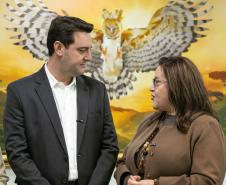 Curitiba, 05 de agosto de 2025 - O governador Carlos Massa Ratinho Junior realiza a assinatura do programa Asfalto Novo Vida Nova para o município de Almirante Tamandaré.