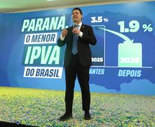 Ratinho Junior sanciona lei que reduz IPVA no Paraná e garante menor alíquota do Brasil