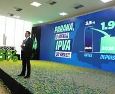 Ratinho Junior sanciona lei que reduz IPVA no Paraná e garante menor alíquota do Brasil