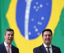 Ratinho Junior recebe Santiago Peña para debater novas oportunidades entre Paraná e Paraguai