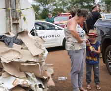 Em Rio Bonito do Iguaçu, Ratinho Junior anuncia força-tarefa para reconstrução das casas