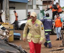 Em Rio Bonito do Iguaçu, Ratinho Junior anuncia força-tarefa para reconstrução das casas