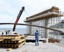 Ponte de Guaratuba chega a 80% de execução e obras seguem em ritmo acelerado