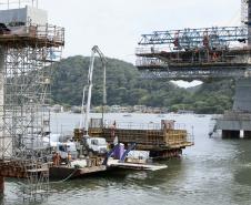 Ponte de Guaratuba chega a 80% de execução e obras seguem em ritmo acelerado