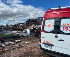 Atendimento integrado do Samu garante agilidade no socorro às vítimas do tornado