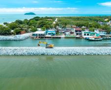 Revitalização do molhe de Pontal do Paraná alcança 92% e será concluída nos próximos dias