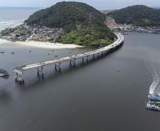 Com grande avanço no trecho estaiado, Ponte de Guaratuba chega a 85% de execução
