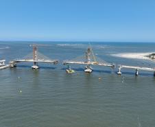 Reta final: veja como vai funcionar o encontro da parte estaiada da Ponte de Guaratuba