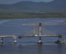 Reta final: veja como vai funcionar o encontro da parte estaiada da Ponte de Guaratuba