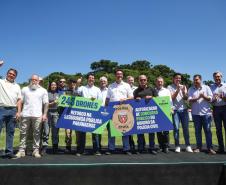Ratinho Junior entrega 243 drones para monitoramento aéreo das forças de segurança do Paraná
