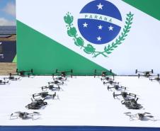 Ratinho Junior entrega 243 drones para monitoramento aéreo das forças de segurança do Paraná