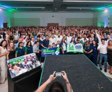 O governador Carlos Massa Ratinho Junior e o secretário de Educação, Roni Miranda, anunciam nesta quinta-feira (5) no Seminário de Diretores da rede estadual novos investimentos do programa Escola Mais Bonita, em Foz do Iguaçu.