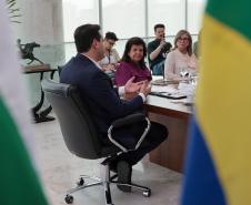 O governador Carlos Massa Ratinho Junior recebe nesta segunda-feira (23) representantes do Grupo Mulheres do Brasil.