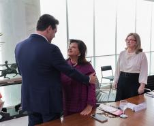 O governador Carlos Massa Ratinho Junior recebe nesta segunda-feira (23) representantes do Grupo Mulheres do Brasil.