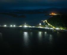Em reta final, obras da Ponte de Guaratuba seguem inclusive no turno da noite