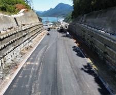 Ponte de Guaratuba inicia revestimento em concreto asfáltico dos acessos