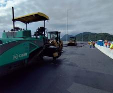 Começam as obras de pavimentação do tabuleiro da Ponte de Guaratuba