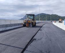 Começam as obras de pavimentação do tabuleiro da Ponte de Guaratuba
