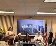 Paraná fortalece cooperação internacional e encerra participação na CSW70 com agenda de políticas públicas para mulheres