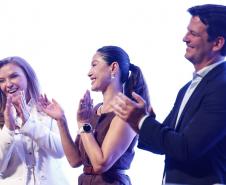 Governador Carlos Massa Ratinho Júnior participou nesta terça-feira (3) do evento Paraná Unido pelas Mulheres - As Protagonistas, no Teatro Guaíra.