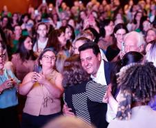 Governador Carlos Massa Ratinho Júnior participou nesta terça-feira (3) do evento Paraná Unido pelas Mulheres - As Protagonistas, no Teatro Guaíra.
