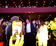 Governador Carlos Massa Ratinho Júnior participou nesta terça-feira (3) do evento Paraná Unido pelas Mulheres - As Protagonistas, no Teatro Guaíra.