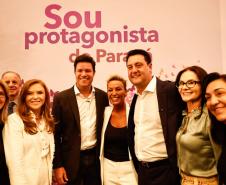 Governador Carlos Massa Ratinho Júnior participou nesta terça-feira (3) do evento Paraná Unido pelas Mulheres - As Protagonistas, no Teatro Guaíra.