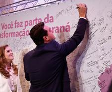 Governador Carlos Massa Ratinho Júnior participou nesta terça-feira (3) do evento Paraná Unido pelas Mulheres - As Protagonistas, no Teatro Guaíra.