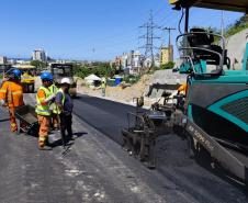 Ponte de Guaratuba inicia revestimento em concreto asfáltico dos acessos