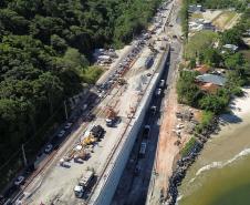 Ponte de Guaratuba já está 100% pavimentada e começa a ganhar iluminação final