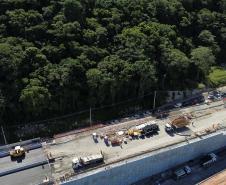 Ponte de Guaratuba já está 100% pavimentada e começa a ganhar iluminação final
