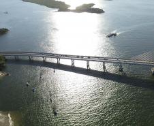 Ponte de Guaratuba já está 100% pavimentada e começa a ganhar iluminação final