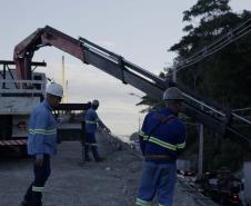 Ponte de Guaratuba já está 100% pavimentada e começa a ganhar iluminação final