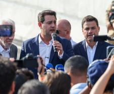 “Perseverança venceu o impossível”, diz Ratinho Junior na inauguração da Ponte de Guaratuba
