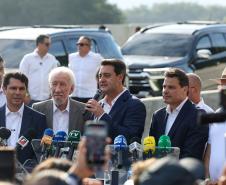 “Perseverança venceu o impossível”, diz Ratinho Junior na inauguração da Ponte de Guaratuba
