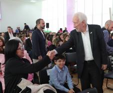 O governador Darci Piana participa nesta quarta-feira (28) do Lançamento do projeto "Paraná Cuida Delas" da Secretaria de Estado da Mulher, Igualdade Racial e Pessoa Idosa do Paraná.