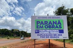 Com obras em viaduto e terraplanagem, duplicação da Rodovia das Cataratas avança