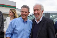O governador em exercício Darci Piana recebeu o ministro da Pesca e Aquicultura, André de Paula, em uma visita a produtores de tilápia em Alvorada do Sul e Bela Vista do Paraíso, na região Norte do Paraná, nesta segunda-feira (15).