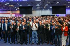 Governador Carlos Massa Ratinho participa da abertura do Encontro das Cooperativas Paranaenses.