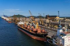 Portos paranaenses movimentam 57 milhões de toneladas entre janeiro e outubro de 2024