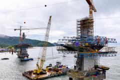 Obras da Ponte de Guaratuba chegam a 65% com destaque para avanço do trecho estaiado