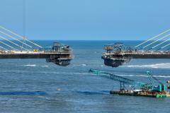 Reta final: veja como vai funcionar o encontro da parte estaiada da Ponte de Guaratuba