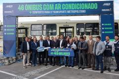 Frota da RMC ganha 46 novos ônibus com ar-condicionado e câmera de segurança