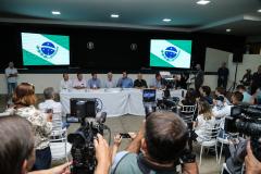 São dois viadutos na BR-369, além dos projetos executivos de mais um viaduto e da duplicação da PR-445, até Mauá da Serra. Ratinho Junior concedeu entrevista coletiva na Expolondrina. 