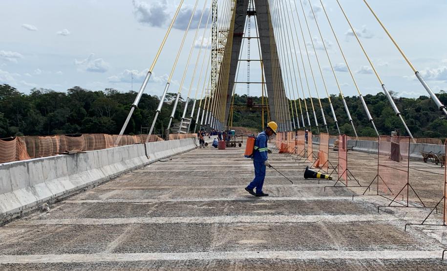 Ponte da Integração em Foz do Iguaçu tem 95,5% das obras concluídas