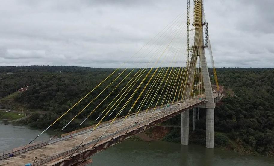 Ponte da Integração em Foz do Iguaçu tem 95,5% das obras concluídas