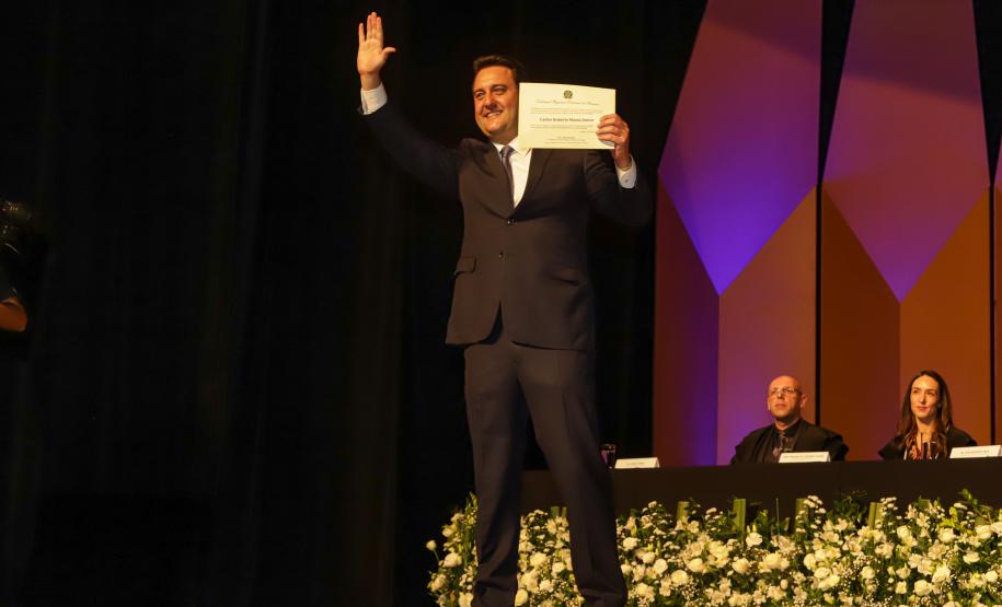 Ratinho Junior é diplomado, agradece paranaenses e prevê nova gestão com grandes resultados