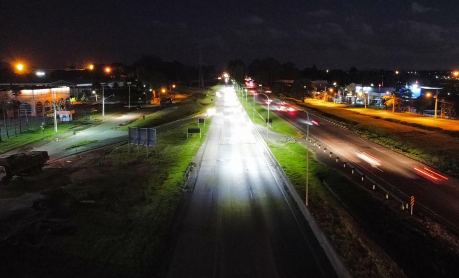 Com 500 metros iluminados, modernização do Contorno Sul de Curitiba já atende usuários