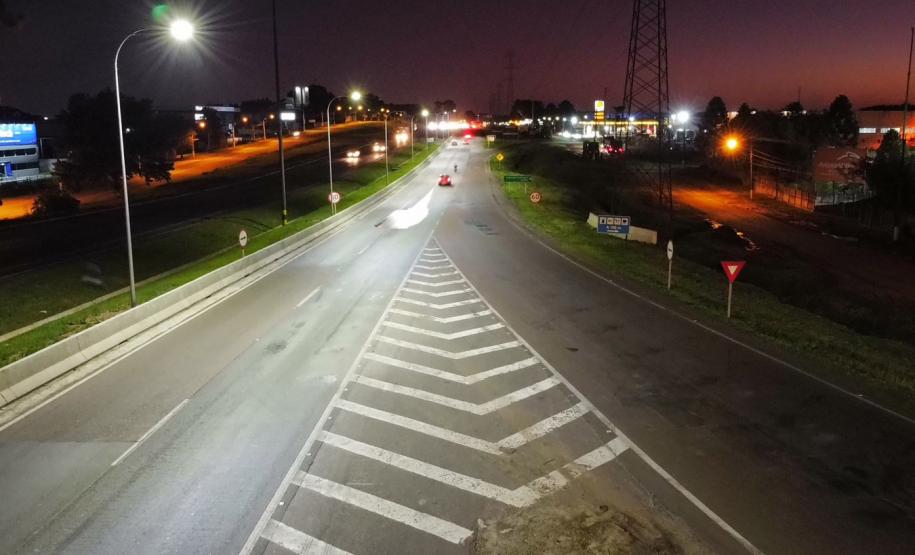 Com 500 metros iluminados, modernização do Contorno Sul de Curitiba já atende usuários